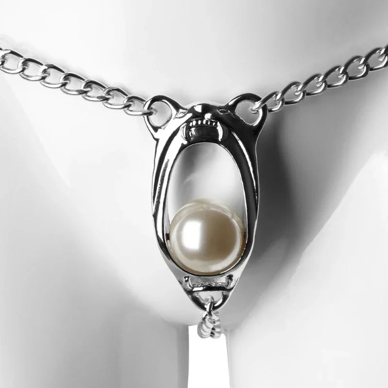 Female Chain Chastity Belt With Pearl
