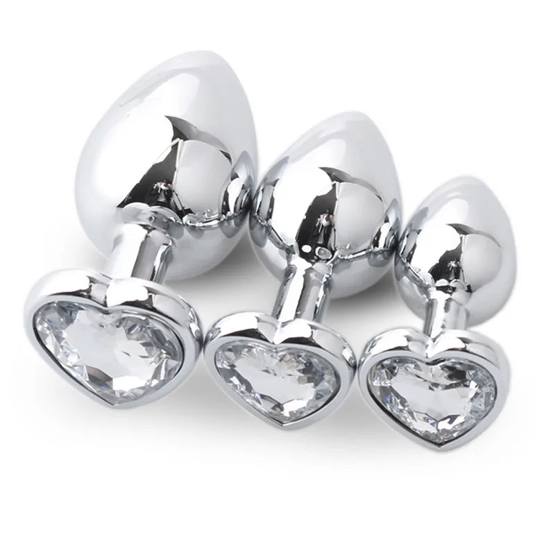 Heart Shaped Stainless Steel Anal Butt Plugs
