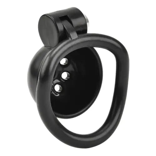 Black Chastity cages back angle on a white background