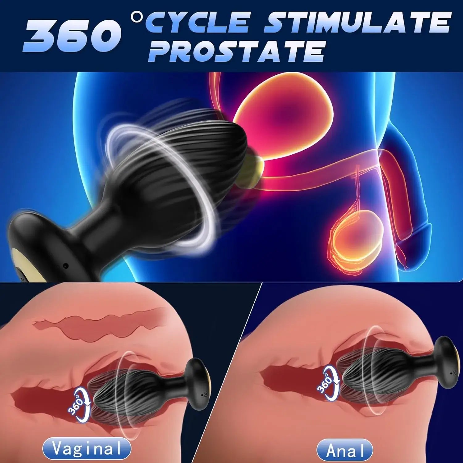 360° Rotation Prostate Massager Plug