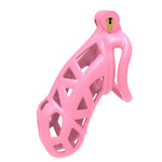 Chastita Maxi Pink Cobra chastity cage large design with smooth edges and secure lock for long-term comfort