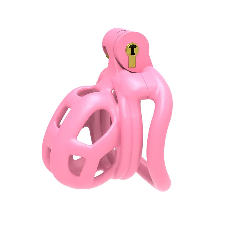Chastita Nub Pink Cobra chastity cage small design with secure lock and smooth finish for discreet wear